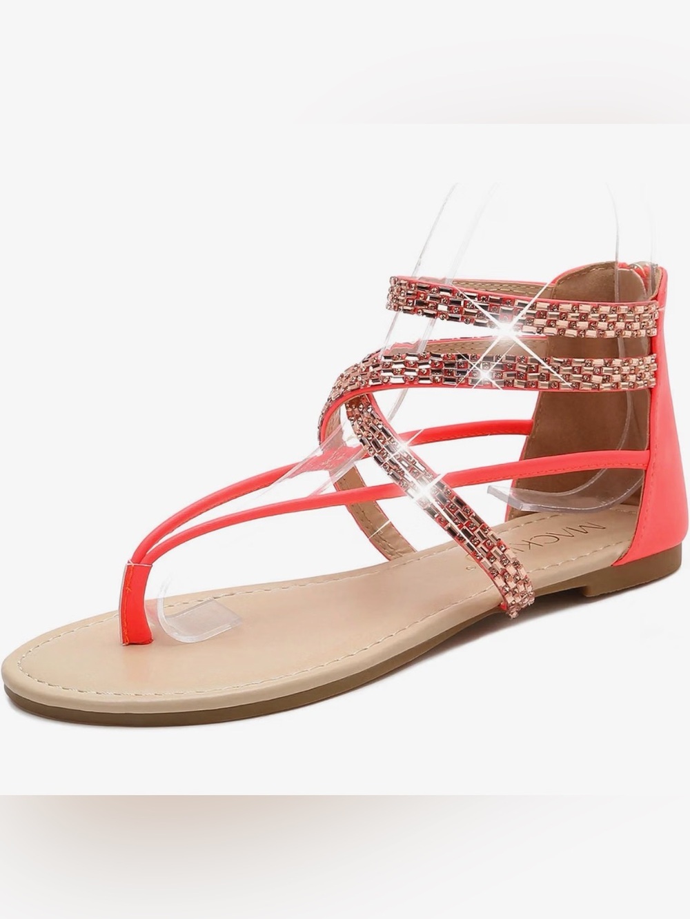 Women's neon/ orange sandals